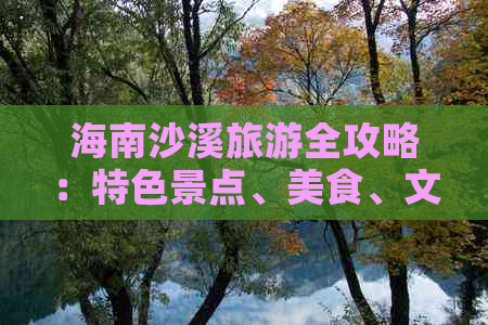 海南沙溪旅游全攻略：特色景点、美食、文化体验一览无遗