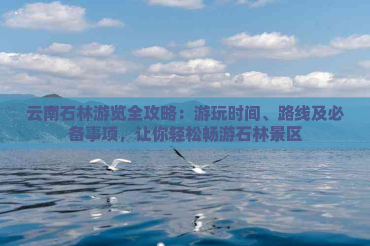 云南石林游览全攻略：游玩时间、路线及必备事项，让你轻松畅游石林景区