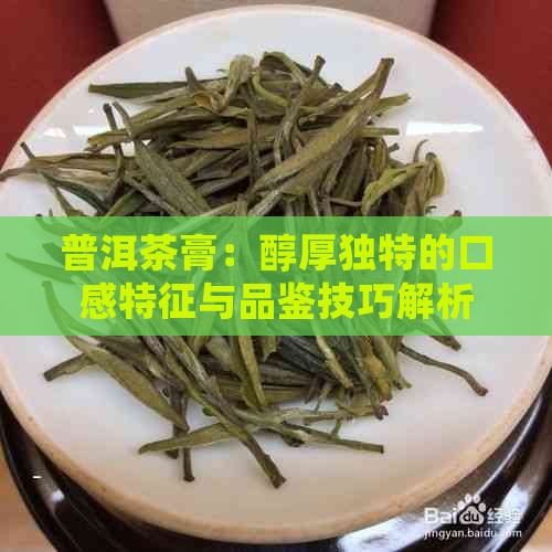 普洱茶膏：醇厚独特的口感特征与品鉴技巧解析