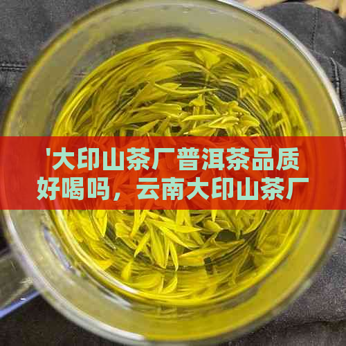 '大印山茶厂普洱茶品质好喝吗，云南大印山茶厂的优质茶叶推荐'。