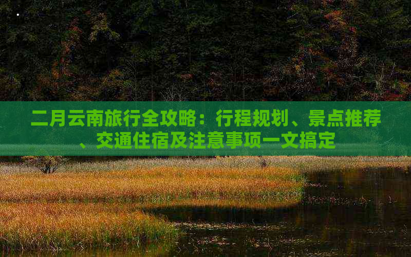 二月云南旅行全攻略：行程规划、景点推荐、交通住宿及注意事项一文搞定