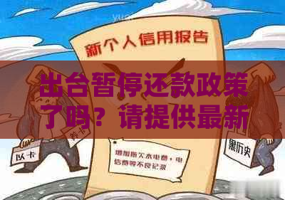 出台暂停还款政策了吗？请提供最新消息。