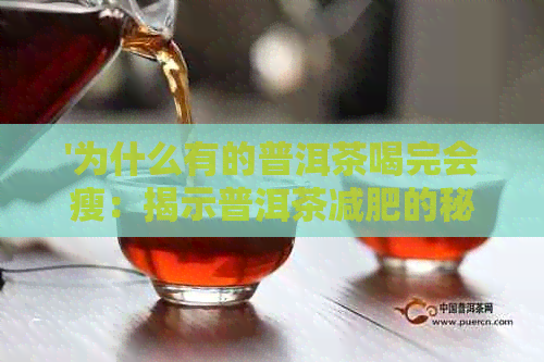 '为什么有的普洱茶喝完会瘦：揭示普洱茶减肥的秘密'