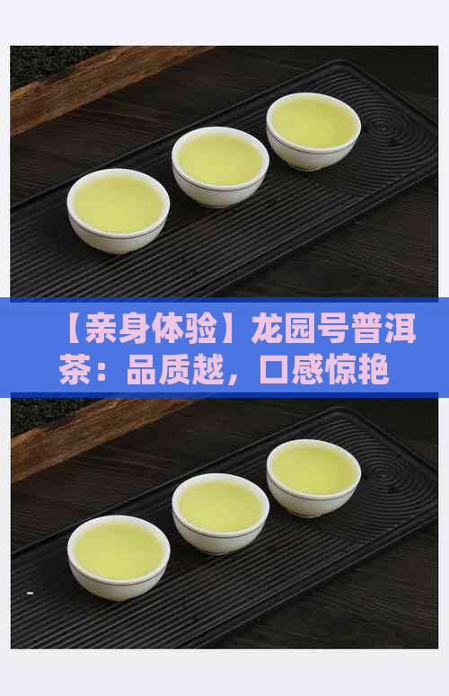 【亲身体验】龙园号普洱茶：品质越，口感惊艳，值得一试！