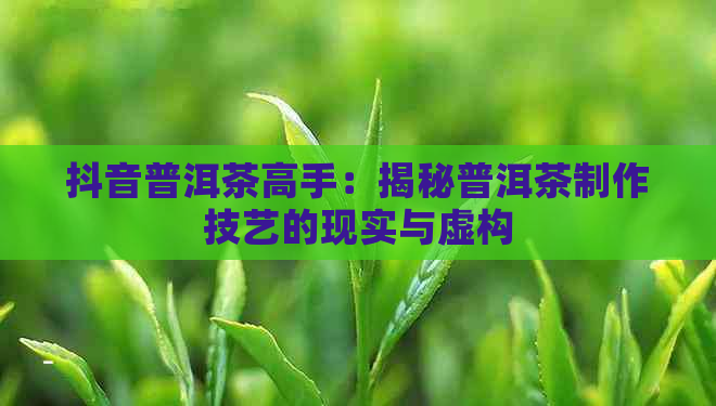 抖音普洱茶高手：揭秘普洱茶制作技艺的现实与虚构