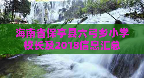 海南省保亭县六弓乡小学校长及2018信息汇总