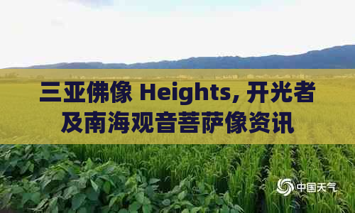 三亚佛像 Heights, 开光者及南海观音菩萨像资讯