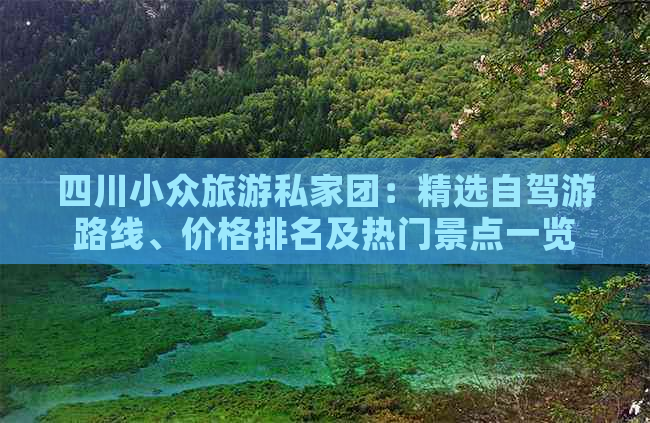 四川小众旅游私家团：精选自驾游路线、价格排名及热门景点一览