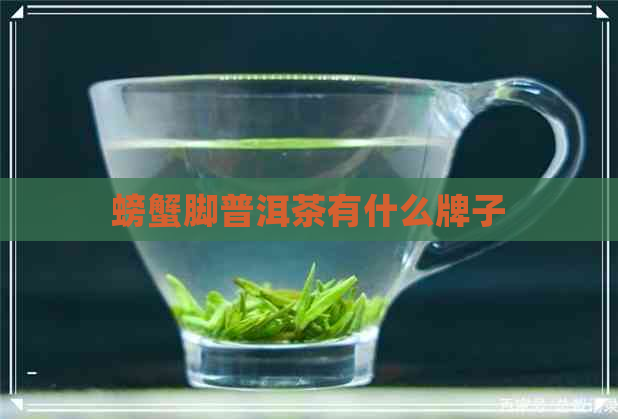 螃蟹脚普洱茶有什么牌子