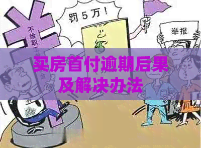 买房首付逾期后果及解决办法