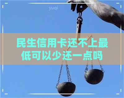 民生信用卡还不上更低可以少还一点吗