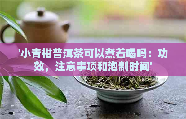 '小青柑普洱茶可以煮着喝吗：功效，注意事项和泡制时间'