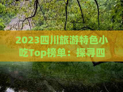 2023四川旅游特色小吃Top榜单：探寻四川地道美食攻略与推荐