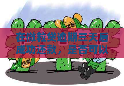 在微粒贷逾期三天后成功还款，是否可以再次借款？