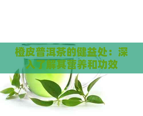 橙皮普洱茶的健益处：深入了解其营养和功效