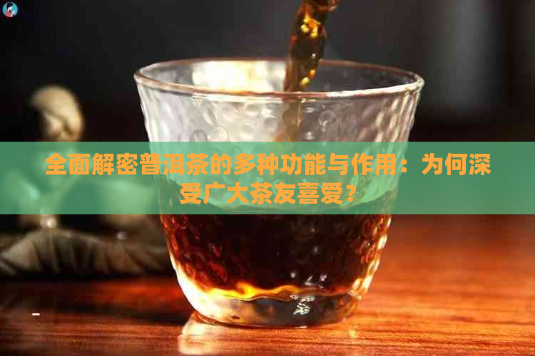 全面解密普洱茶的多种功能与作用：为何深受广大茶友喜爱？