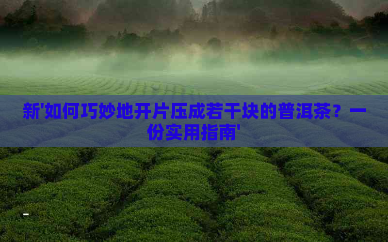 新'如何巧妙地开片压成若干块的普洱茶？一份实用指南'