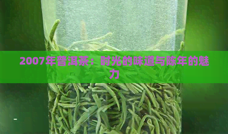 2007年普洱茶：时光的味道与陈年的魅力