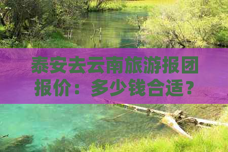 泰安去云南旅游报团报价：多少钱合适？