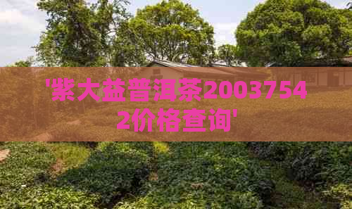 '紫大益普洱茶20037542价格查询'