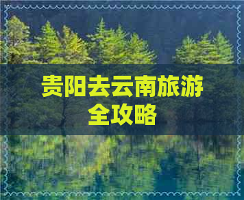 贵阳去云南旅游全攻略