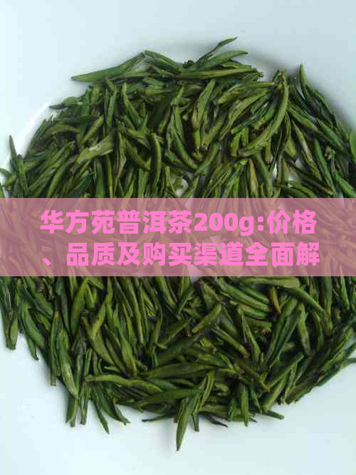 华方苑普洱茶200g:价格、品质及购买渠道全面解析