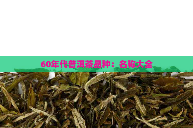 60年代普洱茶品种：名称大全