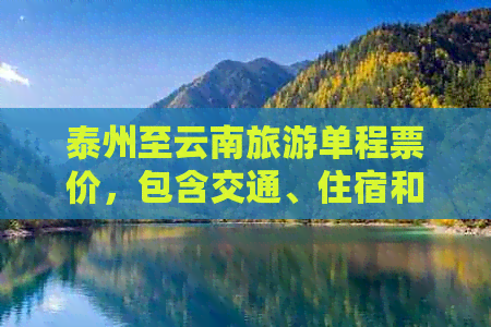 泰州至云南旅游单程票价，包含交通、住宿和景点门票费用的全解析