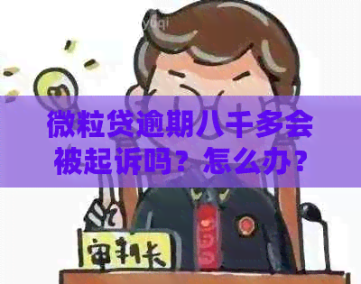 微粒贷逾期八千多会被起诉吗？怎么办？