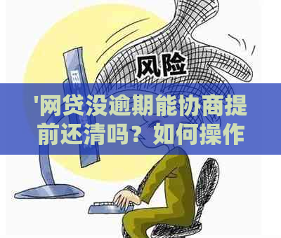 '网贷没逾期能协商提前还清吗？如何操作？'