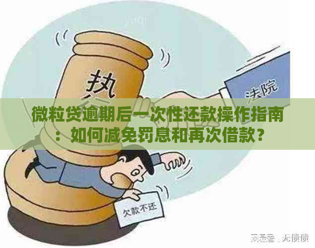 微粒贷逾期后一次性还款操作指南：如何减免罚息和再次借款？