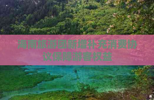 海南旅游团新增补充消费协议保障游客权益