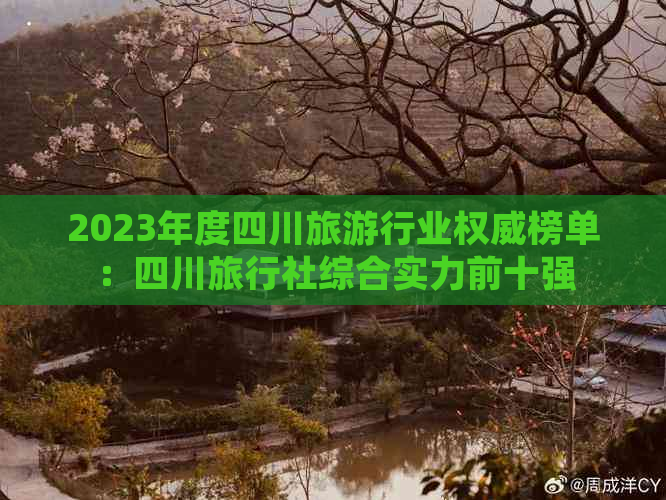 2023年度四川旅     业权威榜单：四川旅行社综合实力前十强