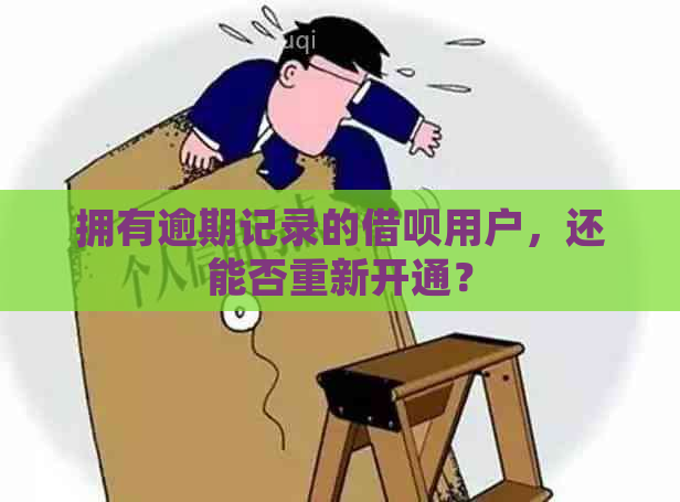 拥有逾期记录的借呗用户，还能否重新开通？