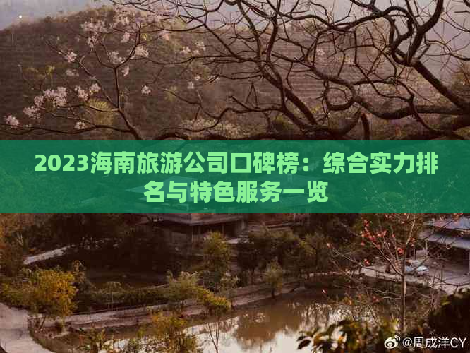 2023海南旅游公司口碑榜：综合实力排名与特色服务一览