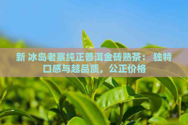 新 冰岛老寨纯正普洱金砖熟茶： 独特口感与越品质，公正价格