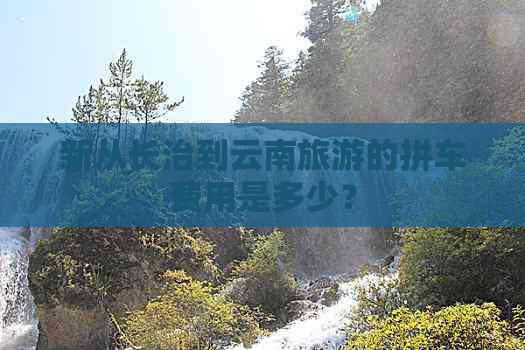 新从长治到云南旅游的拼车费用是多少？