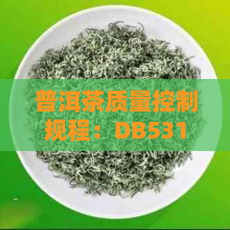 普洱茶质量控制规程：DB53103的详细解读与应用