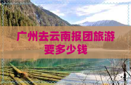 广州去云南报团旅游要多少钱