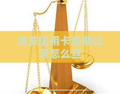 浦发信用卡逾期记录怎么查