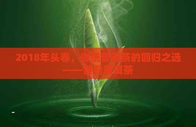 2018年头春，传统普洱茶的回归之选——昔归普洱茶