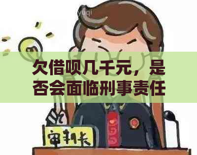 欠借呗几千元，是否会面临刑事责任？