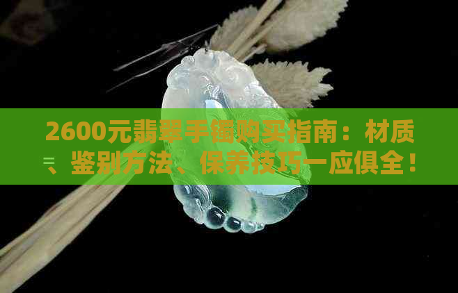 2600元翡翠手镯购买指南：材质、鉴别方法、保养技巧一应俱全！