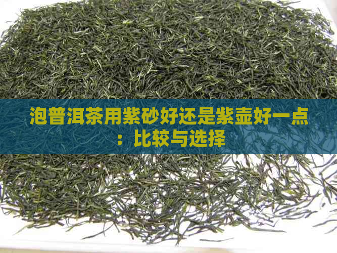 泡普洱茶用紫砂好还是紫壶好一点：比较与选择