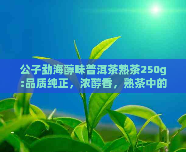 公子勐海醇味普洱茶熟茶250g:品质纯正，浓醇香，熟茶中的上品之选