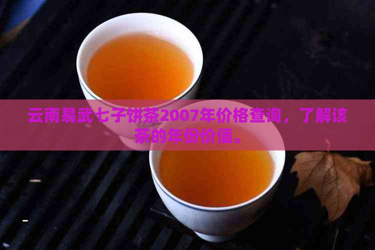 云南易武七子饼茶2007年价格查询，了解该茶的年份价值。