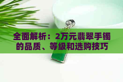 全面解析：2万元翡翠手镯的品质、等级和选购技巧，解答你的所有疑问