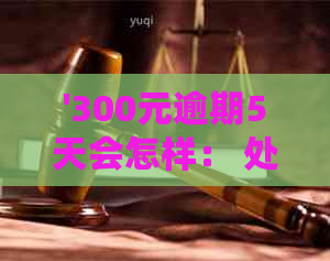 '300元逾期5天会怎样： 处罚与影响全解析'