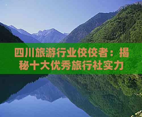 四川旅     业佼佼者：揭秘十大优秀旅行社实力榜