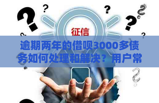 逾期两年的借呗3000多债务如何处理和解决？用户常见问题解答